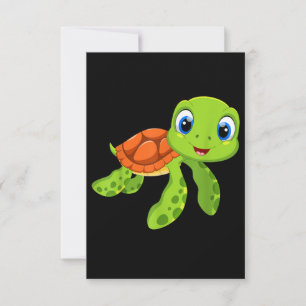 Cute Zee Baby Turtle Gift Bedankkaart