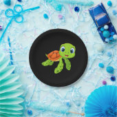Cute Zee Baby Turtle Gift Papieren Bordje (Feest)