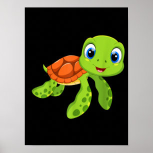 Cute Zee Baby Turtle Gift Poster