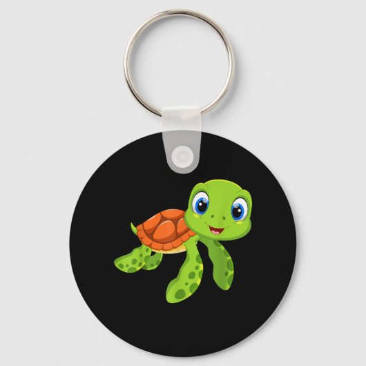 Cute Zee Baby Turtle Gift Sleutelhanger (Voorkant)