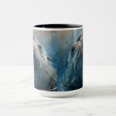 Cute Zee Lion Fotografie Waterverf Mok (Midden)