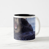 Cute Zee Otter | Alaska, Verenigde Staten Tweekleurige Koffiemok (Voorkant rechts)