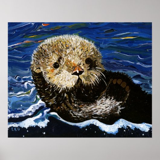Cute Zee Otter Poster (Voorkant)