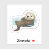 Cute Zee Otter Sticker (Vel)