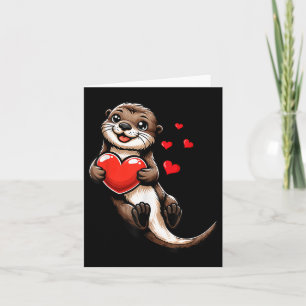 Cute Zee Otter Valentijnshart Liefhebber Grappige Kaart