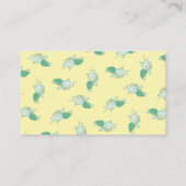 Cute Zee Turtle Baby shower Kawaii Diaper Raffle Informatiekaartje (Achterkant)