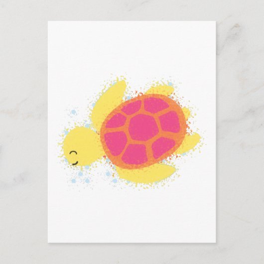 Cute Zee Turtle Briefkaart (Voorkant)