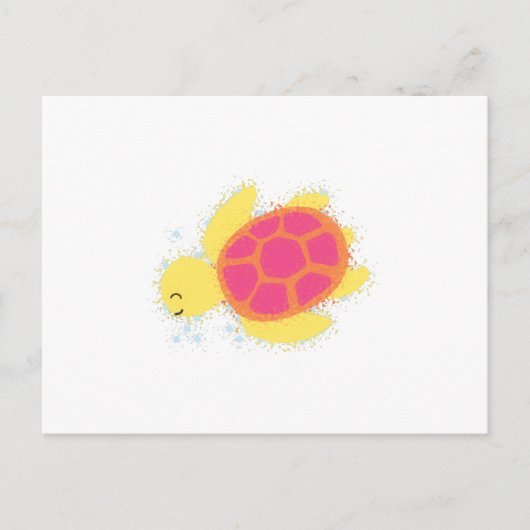 Cute Zee Turtle Briefkaart (Voorkant)