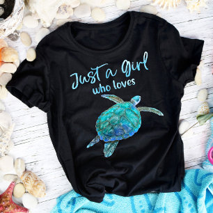 Cute Zee Turtle is gewoon een meisje dat er van ho T-shirt