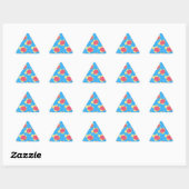 Cute Zee Turtle Pattern Driehoek Sticker (Vel)