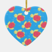 Cute Zee Turtle Pattern Keramisch Ornament (Voorkant)