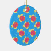 Cute Zee Turtle Pattern Keramisch Ornament (Rechts)