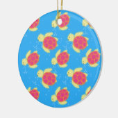 Cute Zee Turtle Pattern Keramisch Ornament (Links)