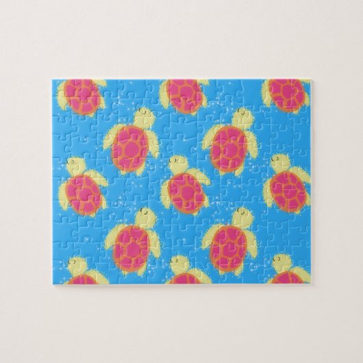Cute Zee Turtle Pattern Legpuzzel (Horizontaal)