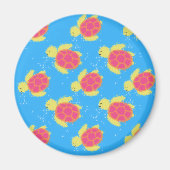 Cute Zee Turtle Pattern Magneet (Voorkant)