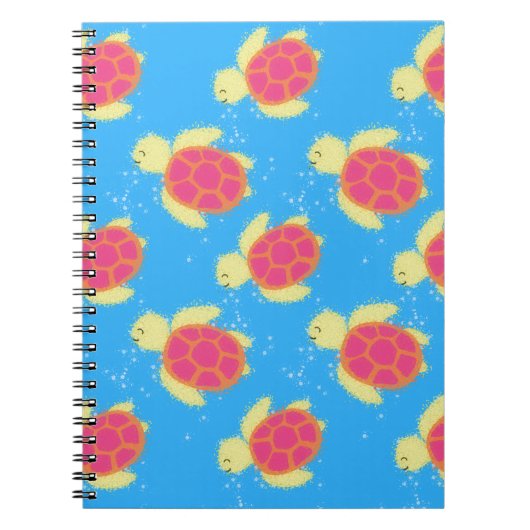 Cute Zee Turtle Pattern Notitieboek (Voorkant)