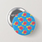 Cute Zee Turtle Pattern Ronde Button 5,7 Cm (Voorkant /achterkant)