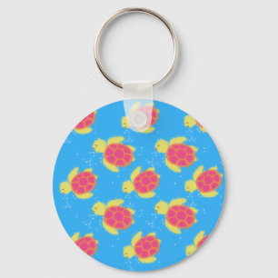 Cute Zee Turtle Pattern Sleutelhanger