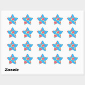 Cute Zee Turtle Pattern Ster Sticker (Vel)