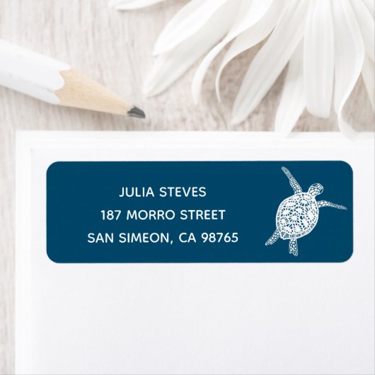CUTE Zee Turtle Tortoise Honu Mailing Etiket (Insitu)