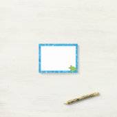 Cute Zee Turtle & Water Lijst Post-it® Notes (Op bureau)