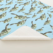 Cute Zee Turtles Patroon Sherpa Deken (3/4)