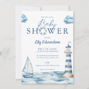 Cute Zeehelden Baby Shower Kaart