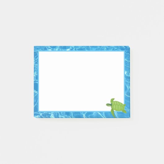 Cute Zeeschildpad & Water Frame Post-it® Notes (Voorkant)