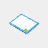 Cute Zeeschildpad & Water Frame Post-it® Notes (Schuin)