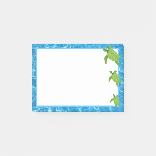 Cute Zeeschildpadden & Water Frame Post-it® Notes (Voorkant)