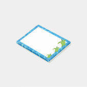 Cute Zeeschildpadden & Water Frame Post-it® Notes (Schuin)