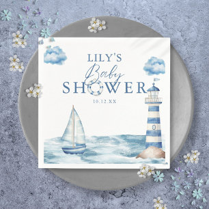 Cute Zeevaart Oceaan Baby Shower Servet