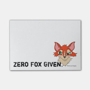 Cute Zero Fox toegediend als rood Sinaasappel Fox Post-it® Notes