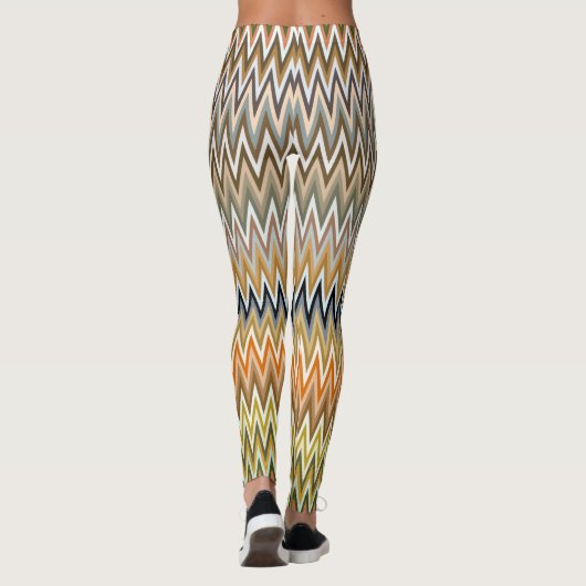 CUTE Zigzag Multicolor Pattern Leggings (Achterkant)