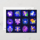 Cute Zodiac Characters Briefkaart (Voorkant / Achterkant)