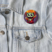 Cute Zombie Cat Ronde Button 5,7 Cm (In situ)