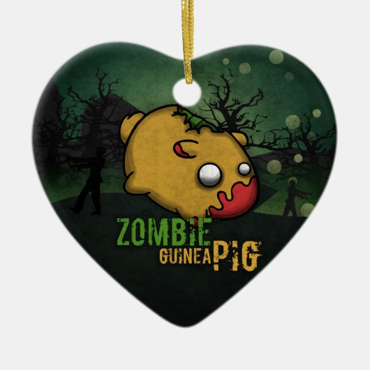 Cute Zombie Guinea Pig Keramisch Ornament (Voorkant)