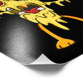 Cute Zombie Pizza slice Foto Afdruk (Hoek)