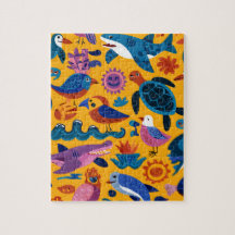 Cute Zomer Dieren Patroon Puzzel Geschenk