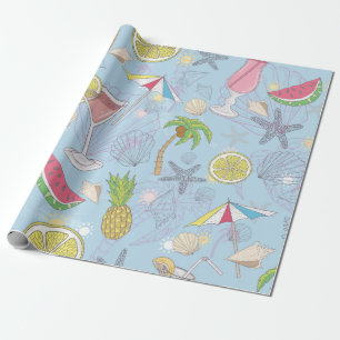 Cute zomerillustratie met watermeloen cadeaupapier