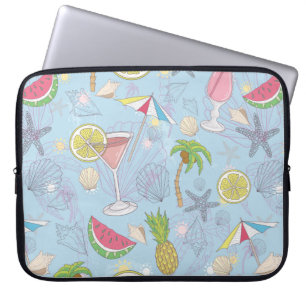 Cute zomerillustratie met watermeloen laptop sleeve
