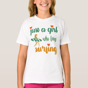 Cute zomers citaat Gewoon een meisje dat graag op T-shirt