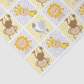 Cute Zoo Animal Squares Tissuepapier (Detail)