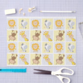 Cute Zoo Animal Squares Tissuepapier (Craft)