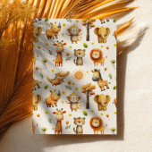 Cute ZOO Safari Animals WILD ONE 1st Birthday Kaart