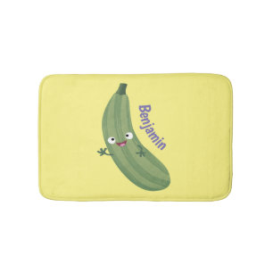 Cute zucchini happy cartoon illustratie badmat
