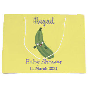 Cute zucchini happy cartoon illustratie groot cadeauzakje