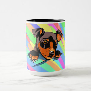 Cute Zwarte Dachshund Puppy Ontwerp Mok