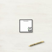 Cute Zwarte En Witte Panda Post-it® Notes (Op bureau)