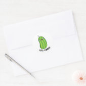 Cutecumber Funny Cucumber Pun Ronde Sticker (Envelop)